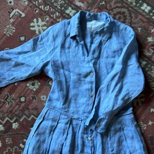 Palo Borracho Beautiful luxurious linen shirt dress NWOT